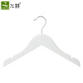 white color kids clothes wood hanger with clips